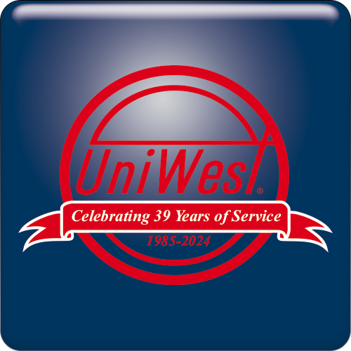 UniWest 39 Year Logo