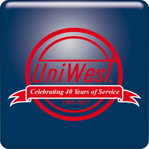 UniWest 40 Year Logo