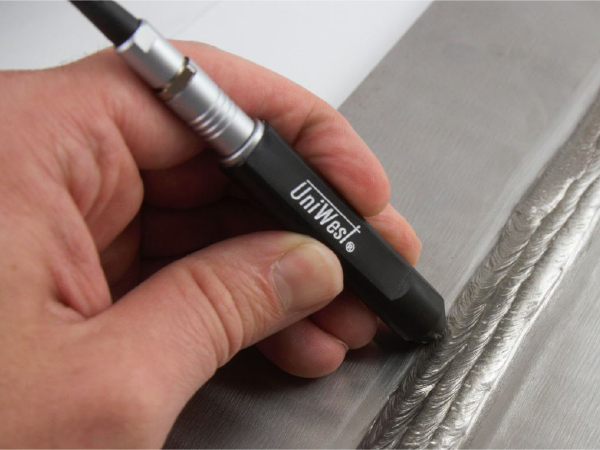 UniWest weld probe on a weld sample